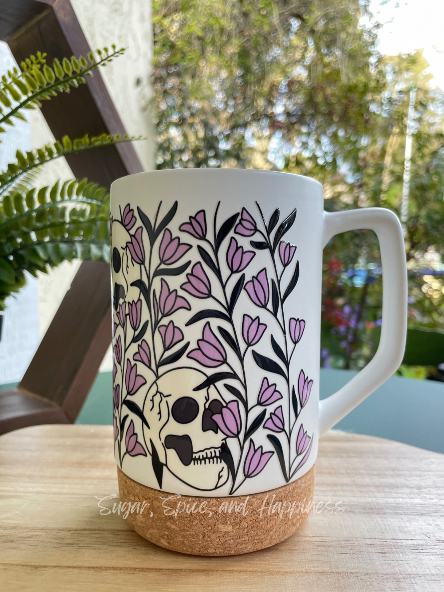 Skull Floral Ceramic Mug