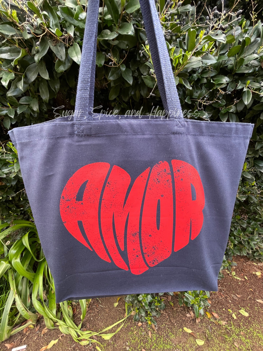 Amor Navy Jumbo Tote