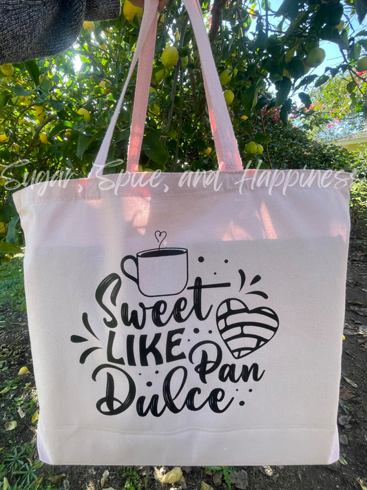 Sweet Like Pan Dulce Light Pink Jumbo Tote