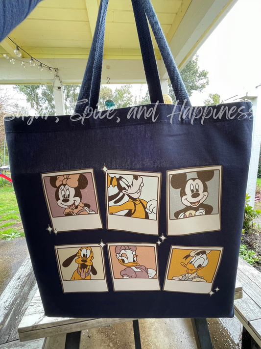 Disney Polaroids Navy Jumbo Tote