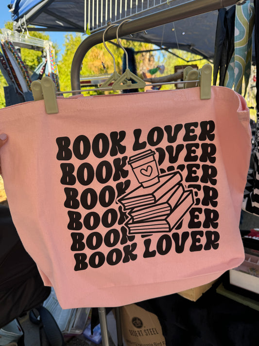 Book Lover Light Pink Jumbo Tote