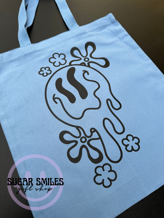 Droop Smile Carolina Blue Tote