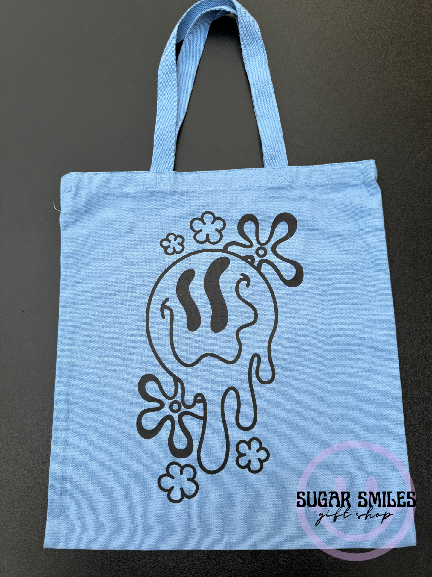 Droop Smile Carolina Blue Tote