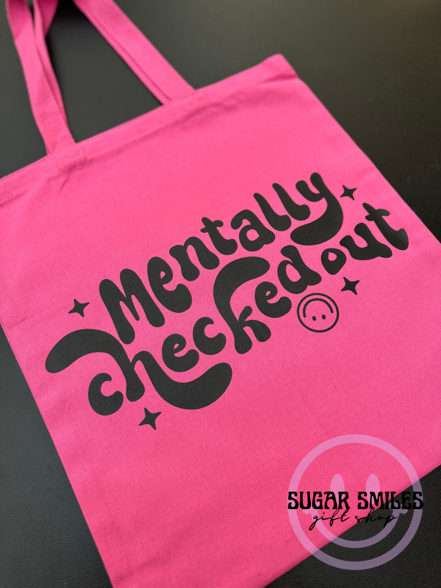 Mentally Checked Out Hot Pink Tote